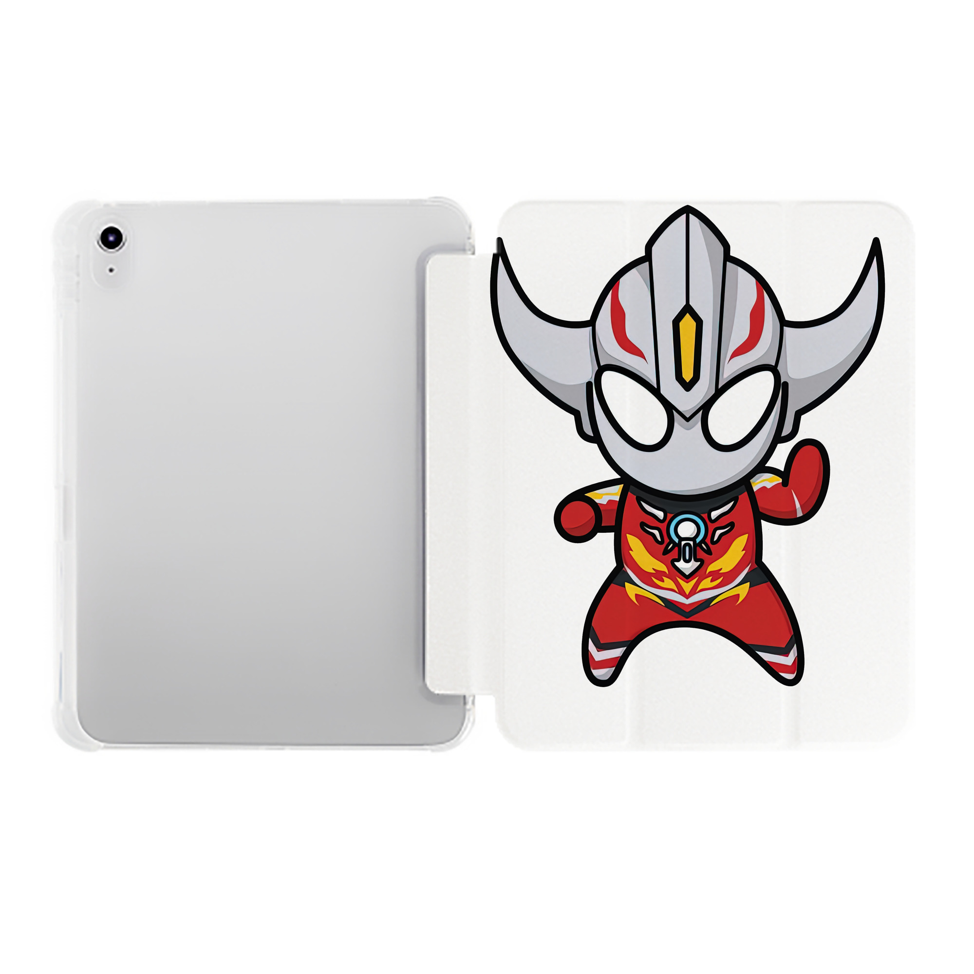 （画像用） ウルトラマン Ultraman IPad ケース ペン収納付き 三つ折りスタンド PUレザー×シリコン 対応機種9.5/10.5/10.9インチ